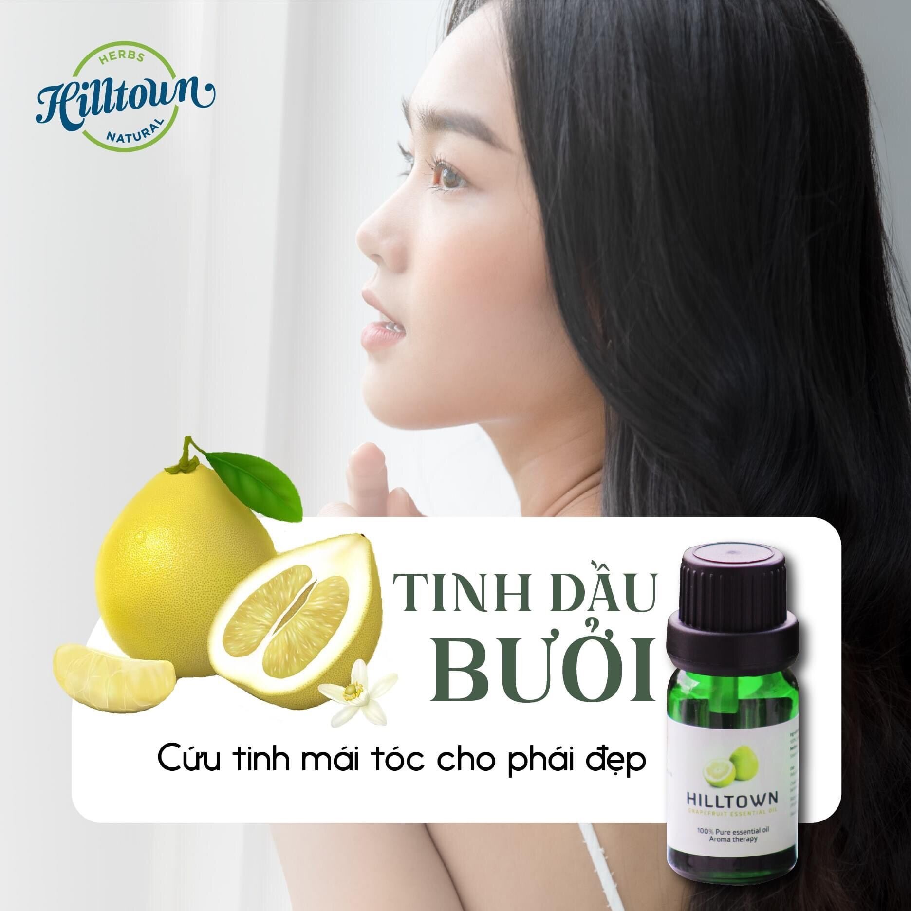 Tinh Dầu Bưởi Nguyên Chất Dưỡng Mọc Tóc Hilltown