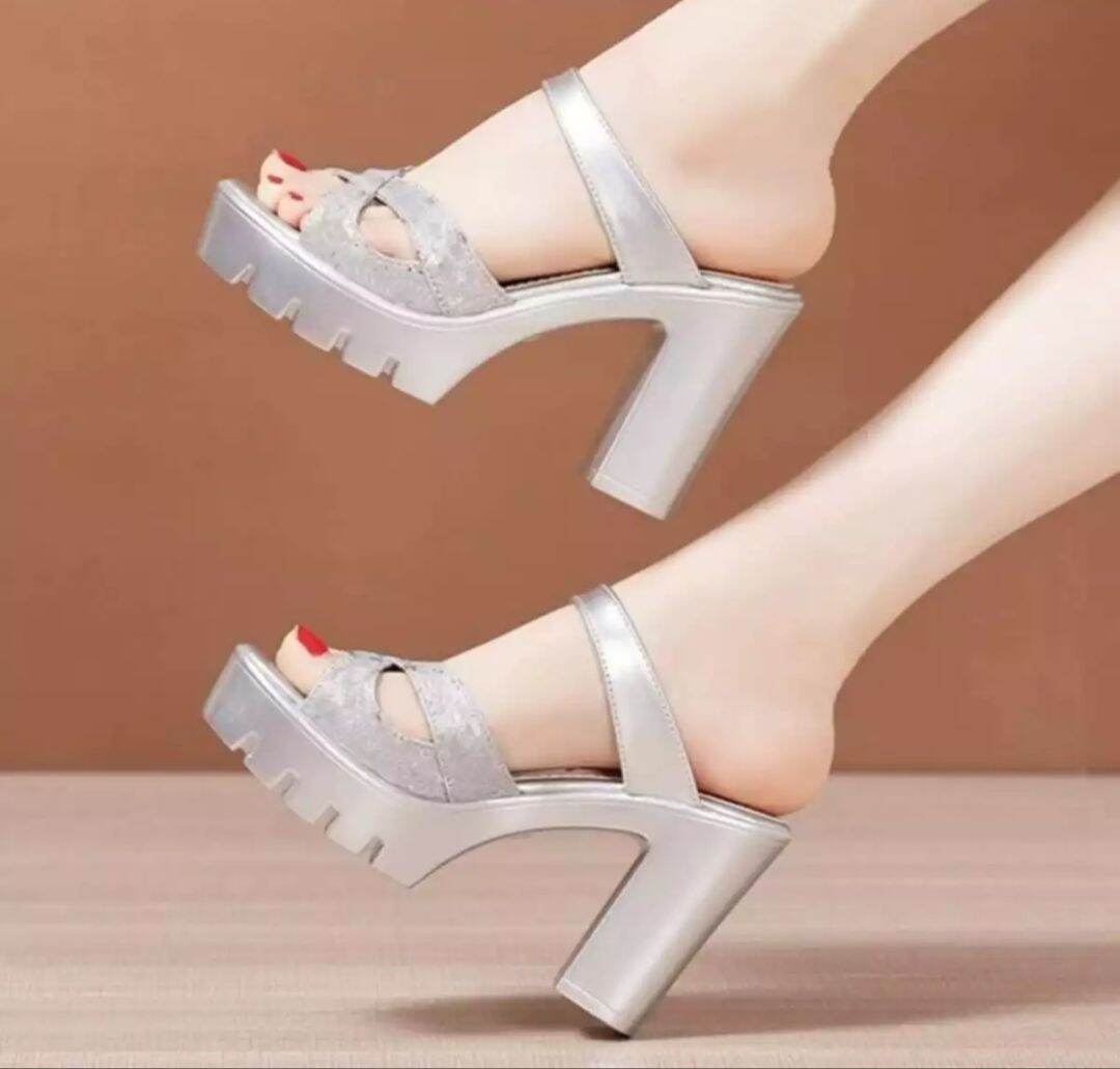 Dép cao gót đế răng cưa 9f
