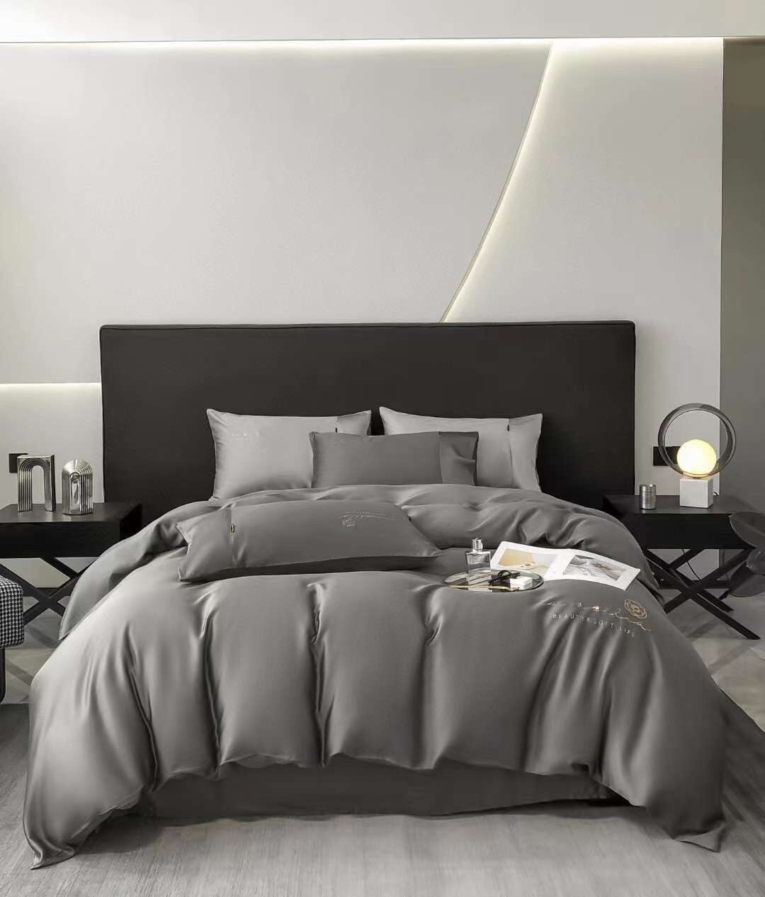 Bộ chăn ga gối lụa tencel phối cao cấp