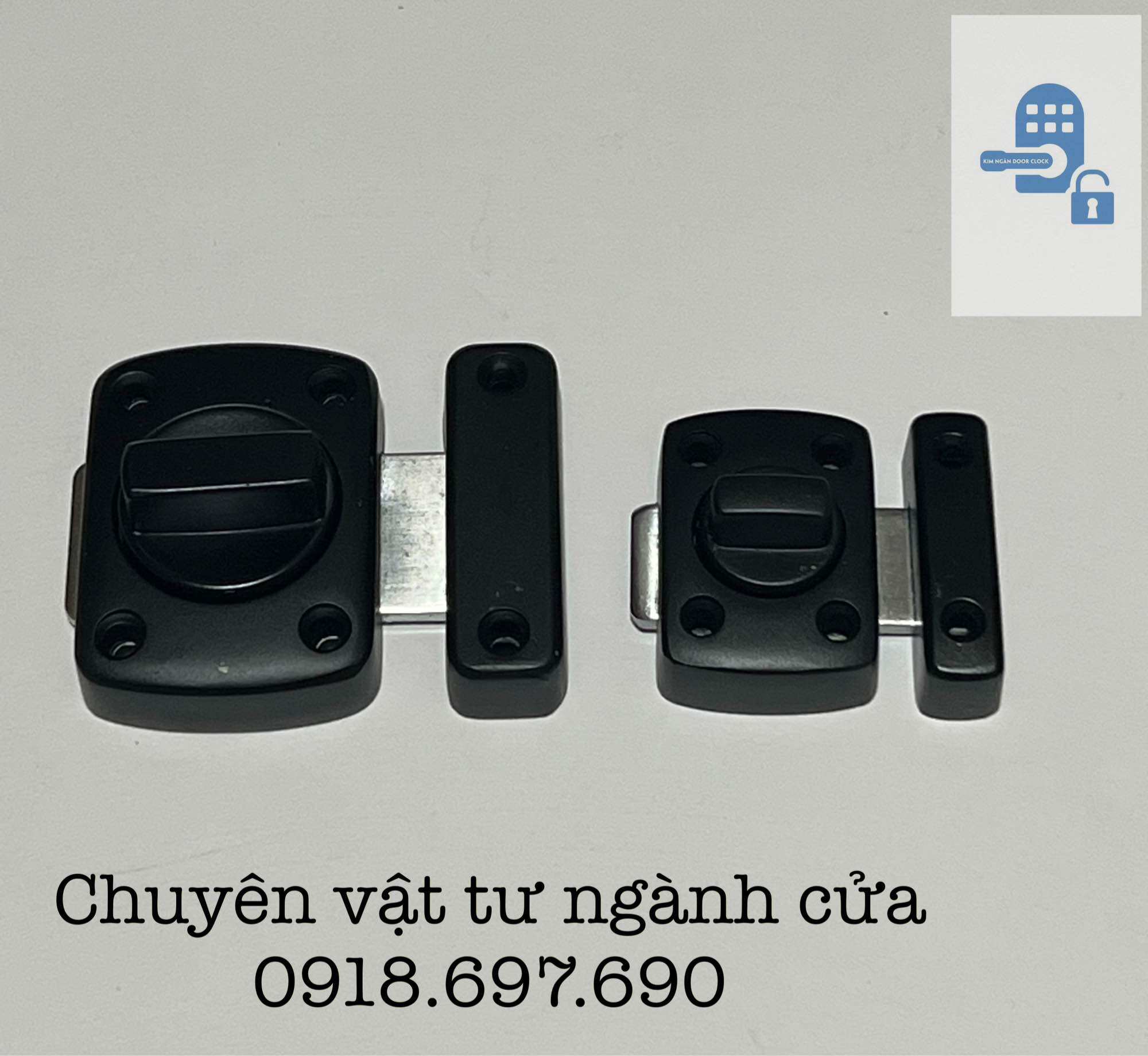 Chốt vặn - xoay cửa đi màu đen