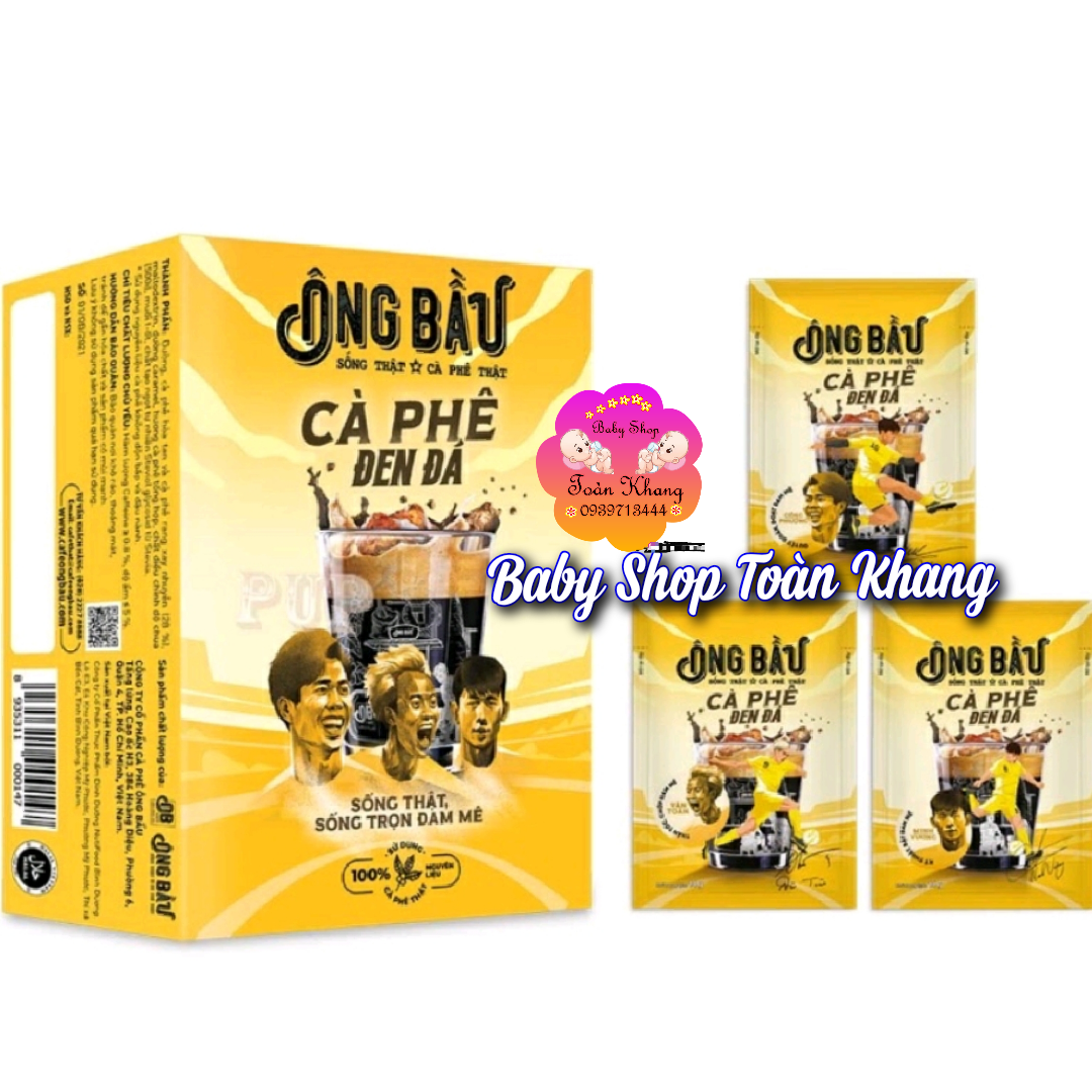 HỘP 10 GÓI CÀ PHÊ ĐEN ĐÁ ÔNG BẦU 144GRAM