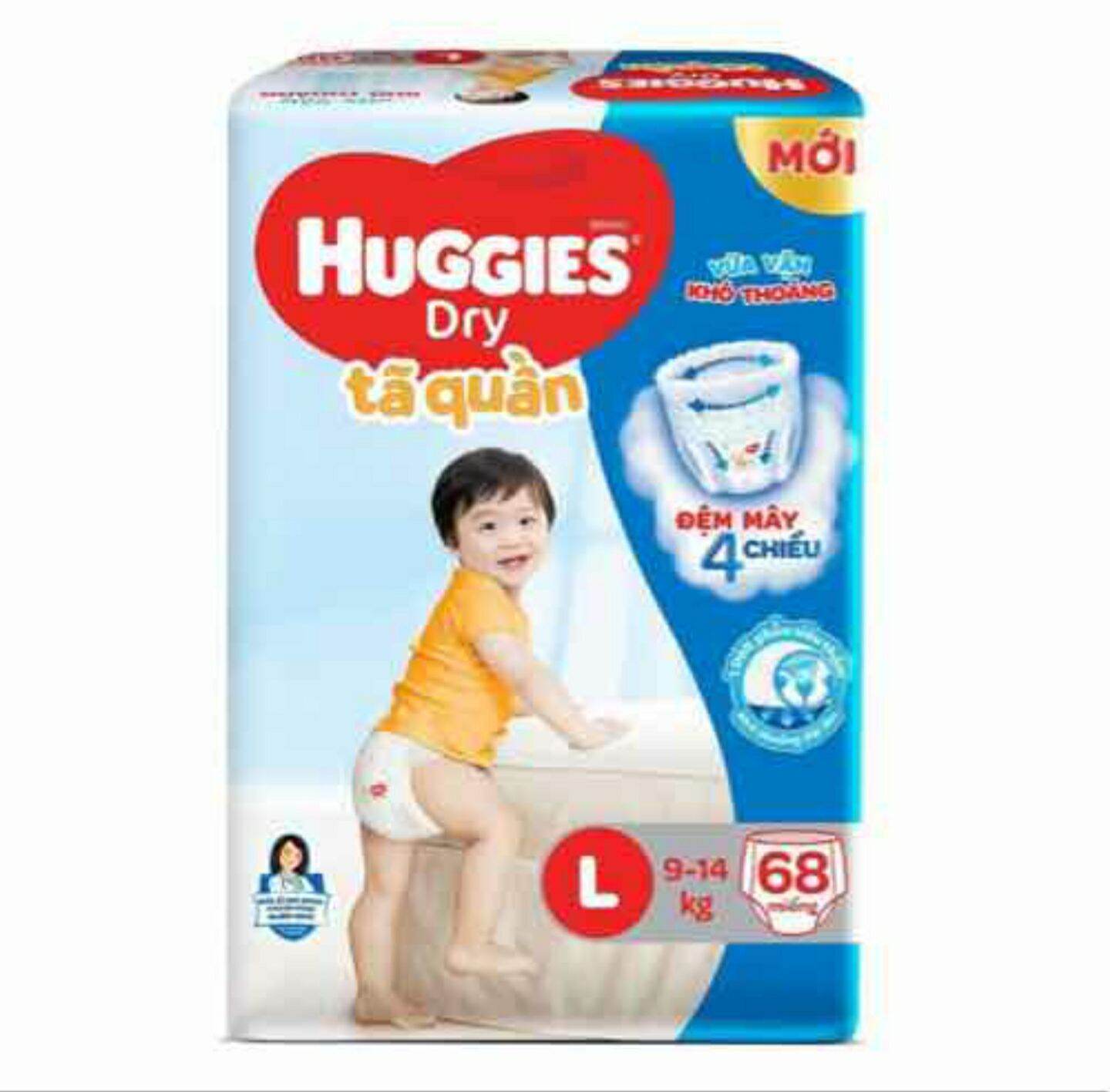 (Freeship) Tả quần huggies size M76,L68,XL62,XXL56