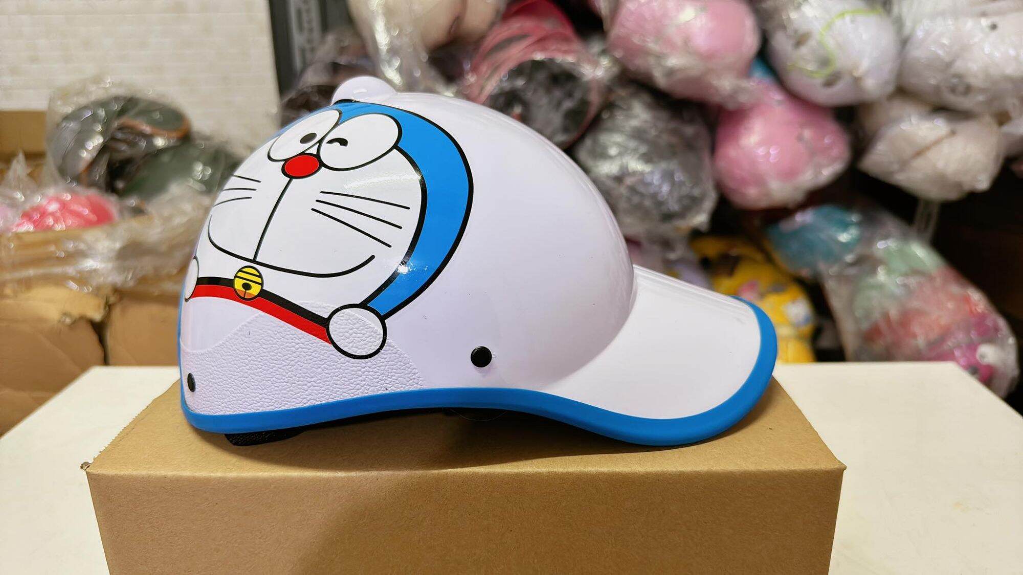 Nón Bảo Hiểm doremon lưỡi trai nữ ( có lỗ cột tóc) Nón dày xịn