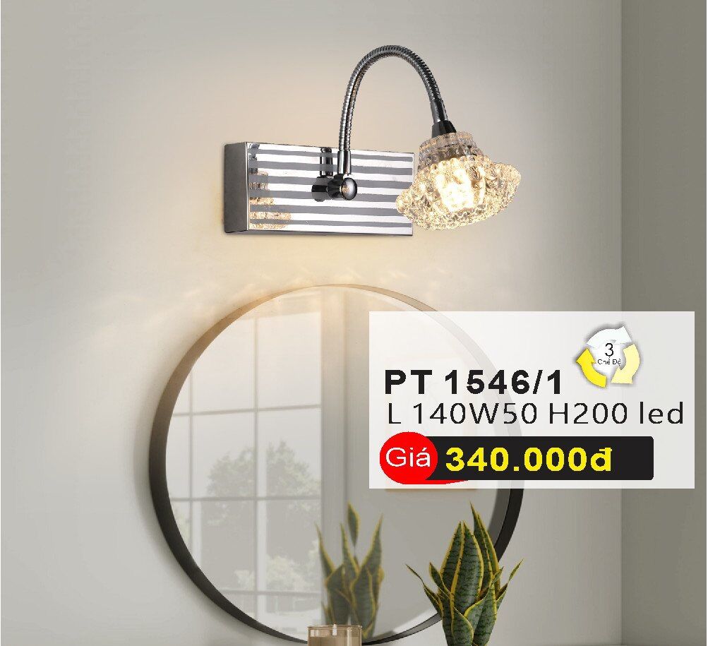 Đèn soi tranh soi gương loại 1 bóng. 2 bóng. 3 bóng. Đèn led 3 chế độ màu
