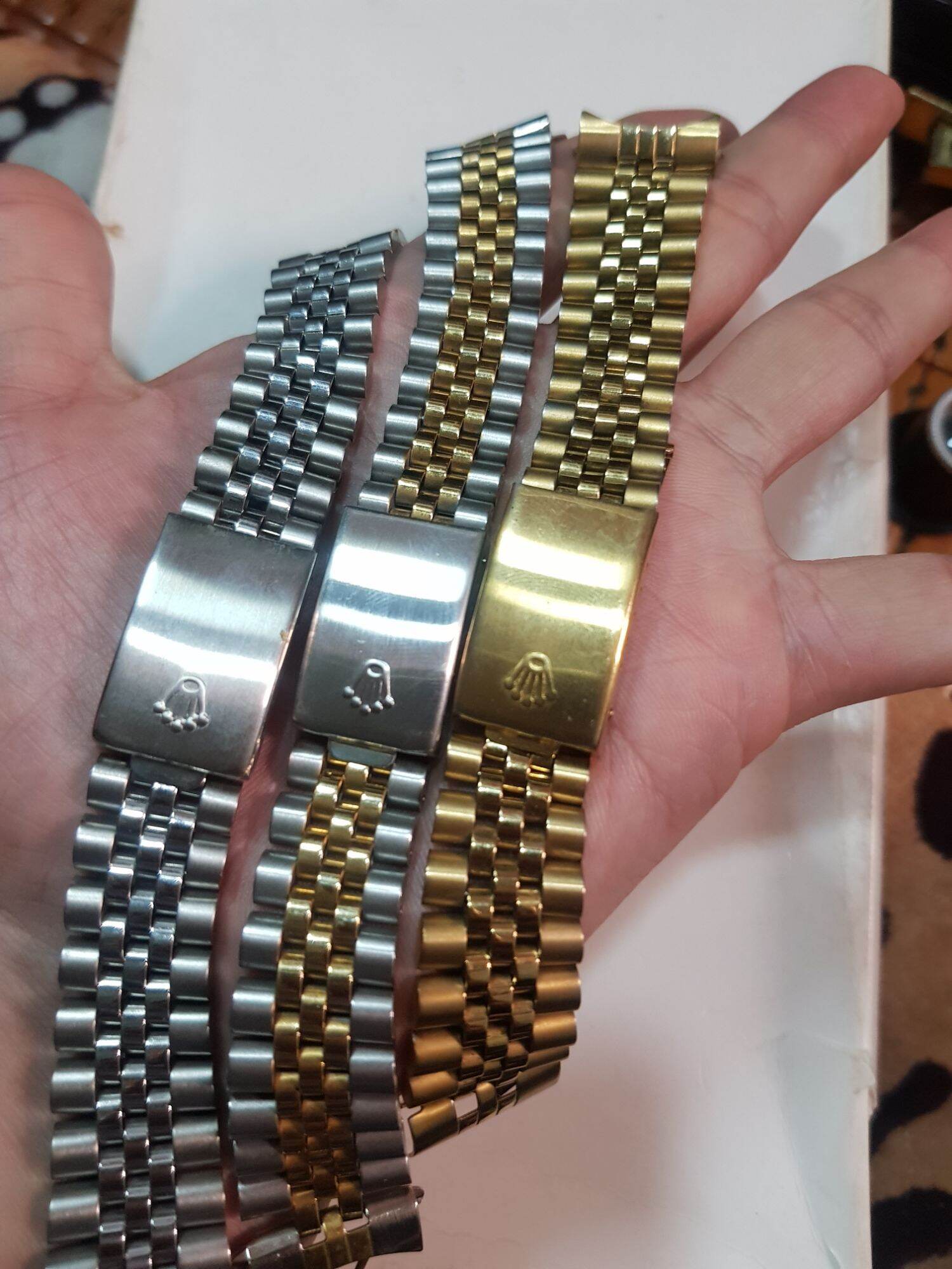 Dây đồng hồ rolex đúc đầu ôm 20