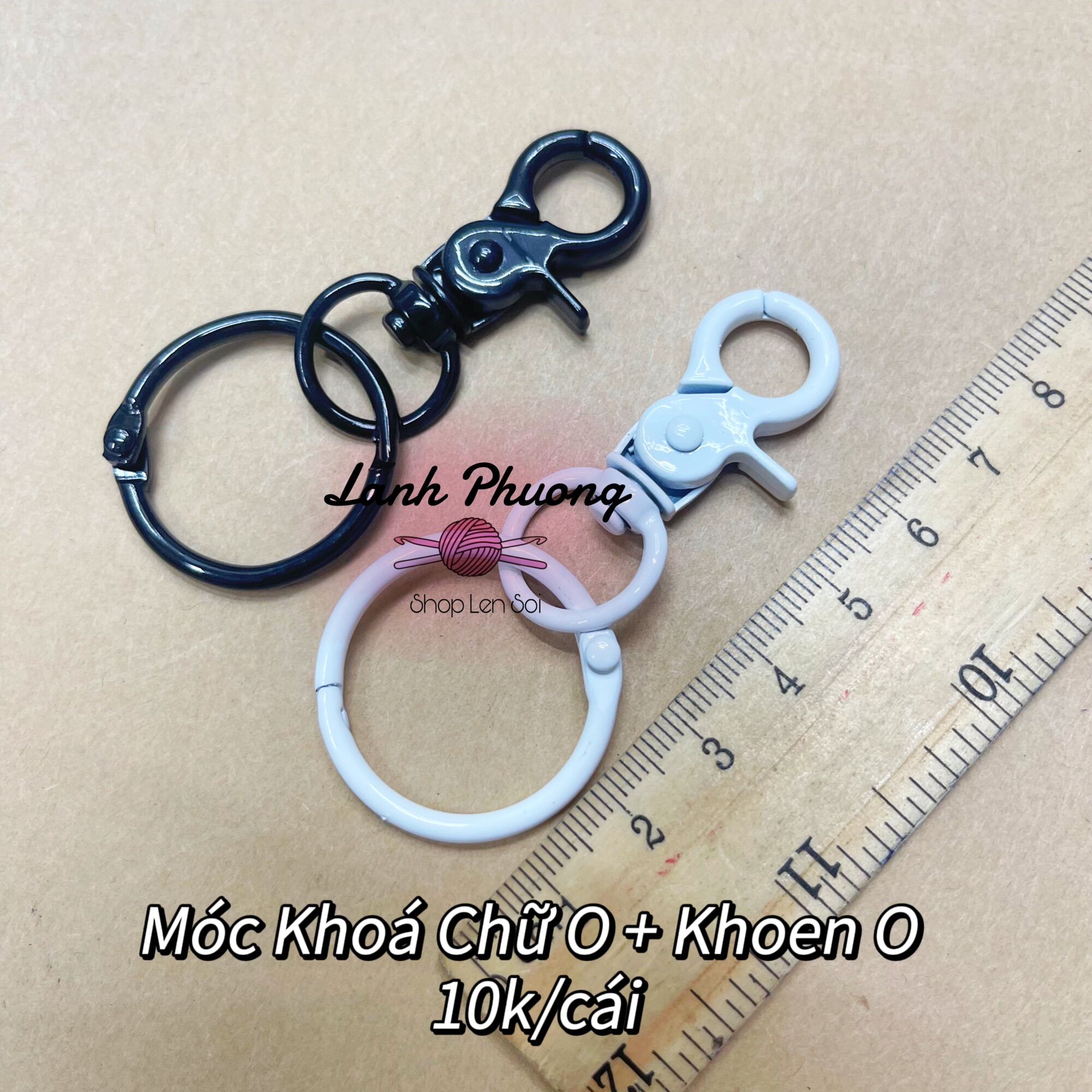 Móc khoá chữ o + khoen o