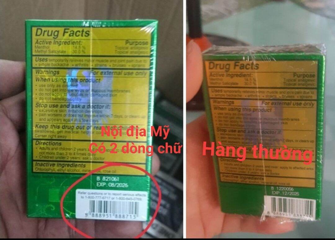 1 chai dầu gió xanh xách tay MỸ 24ml