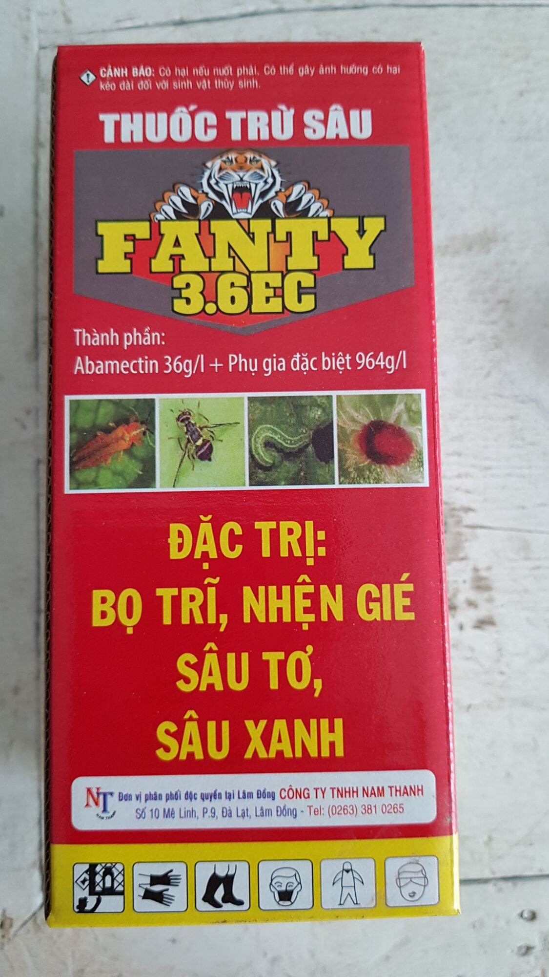 Thuốc trừ sâu fanty 3.6ec trừ bọ trĩ, nhện gié, sâu tơ, sâu xanh