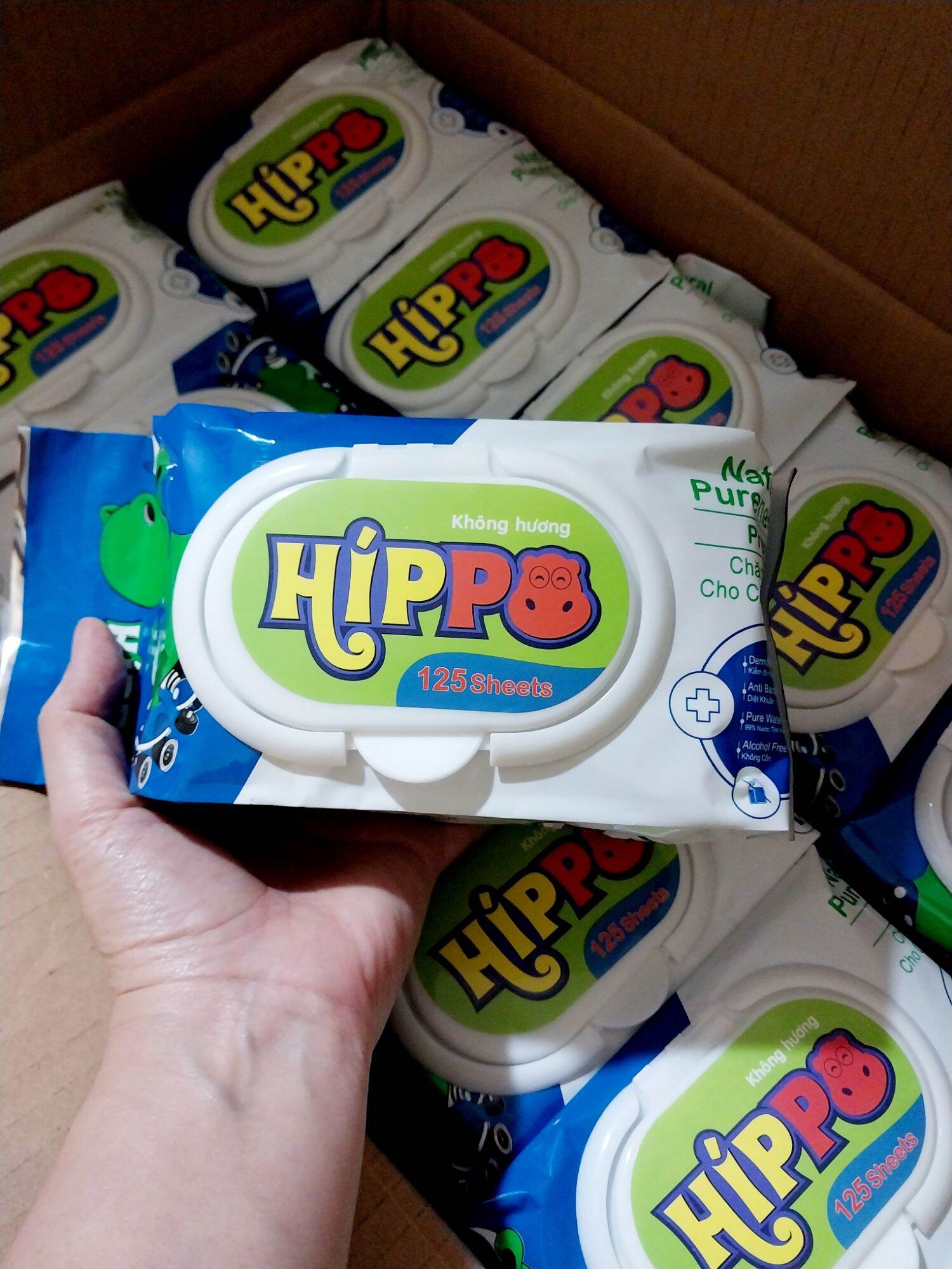 [ COMBO 5 GÓI ] Khăn Ướt Hippo 125 Tờ Không Mùi.
