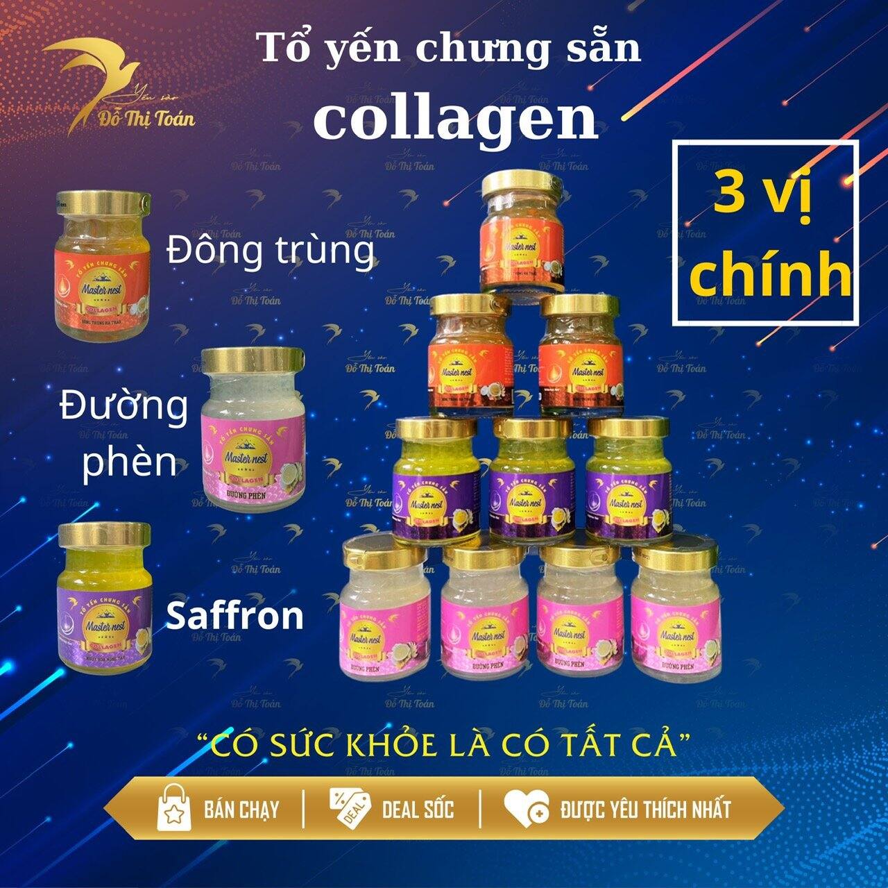 yến sào ĐỖ THỊ TOÁN 20%. COMBO mua 10 tặng 2. giá sỉ sập sàn