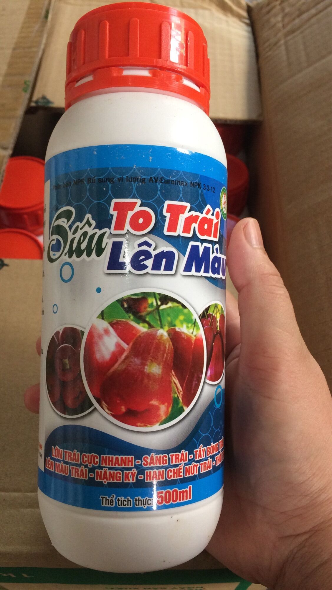Phân bón lá SIÊU lớn trái mận, nặng ký, trái lên màu sắc đẹp, chống nứt trái chai 500ml