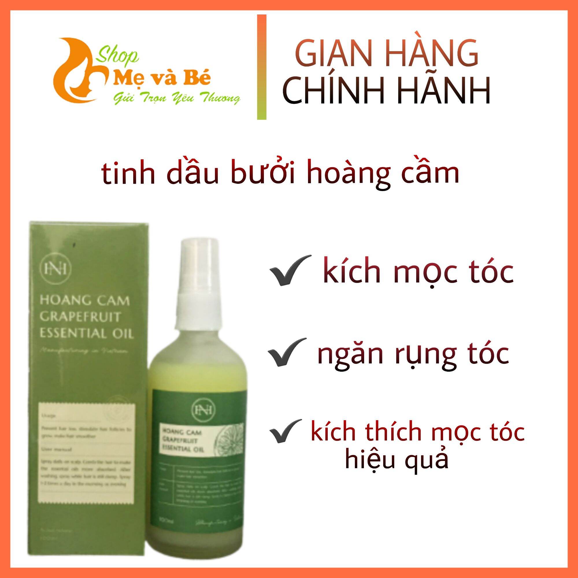Tinh dầu bưởi hoàng cầm 100ml tinh dầu bưởi kích thích mọc tóc hoàng cầm Tinh dầu bưởi xịt tóc Nga Hoàng ( mẫu mới )