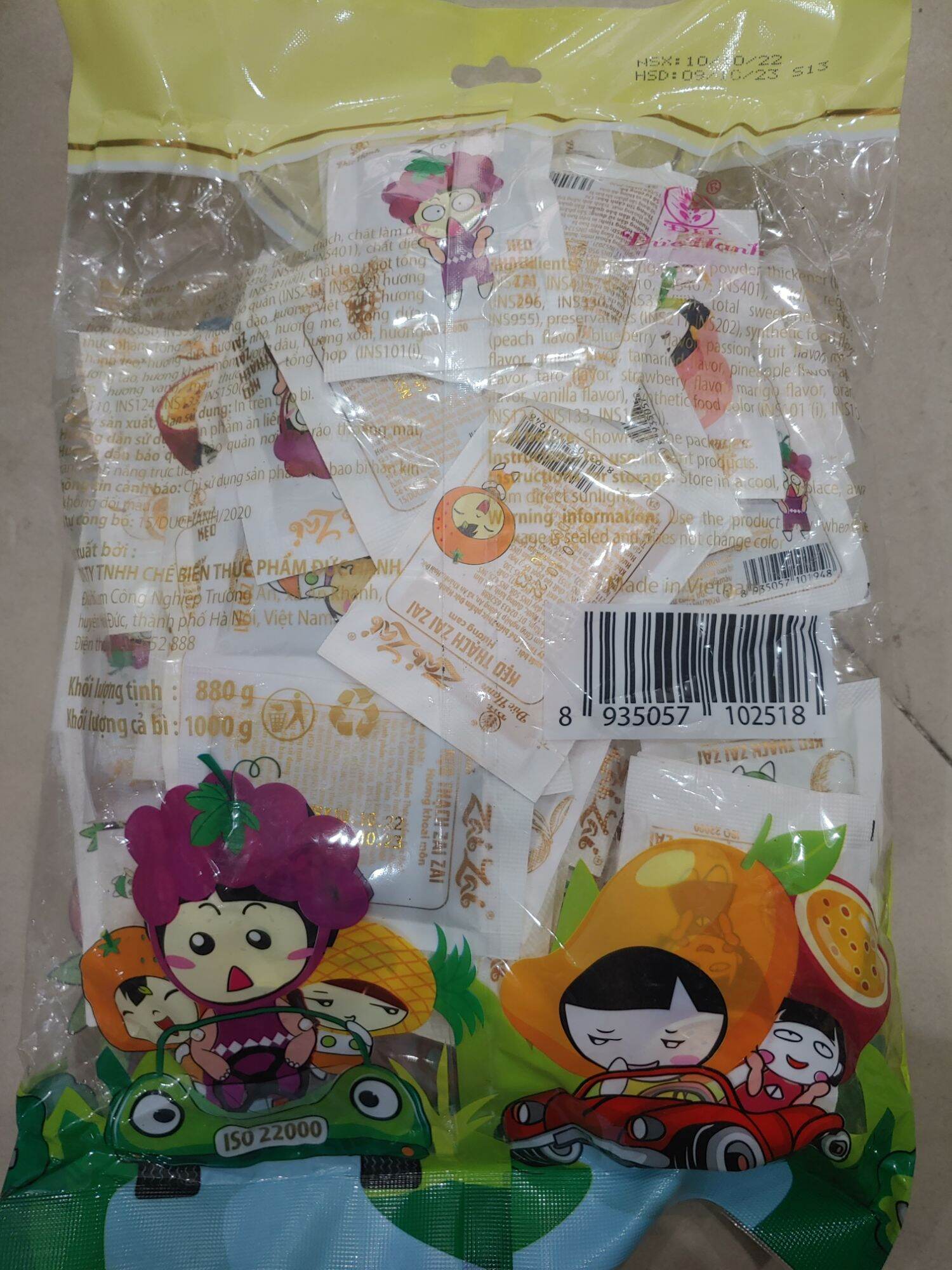 Thạch zai zai gói vuông 1 kg