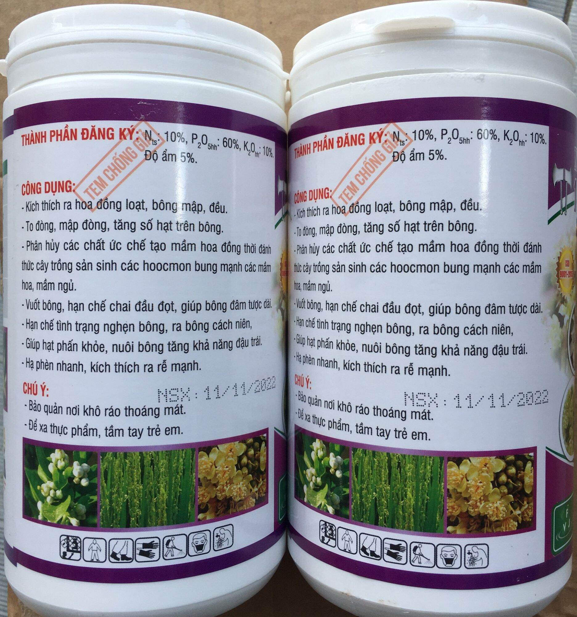 PHÂN BÓN NPK 10 60 10 NNV - HỦ 500G.