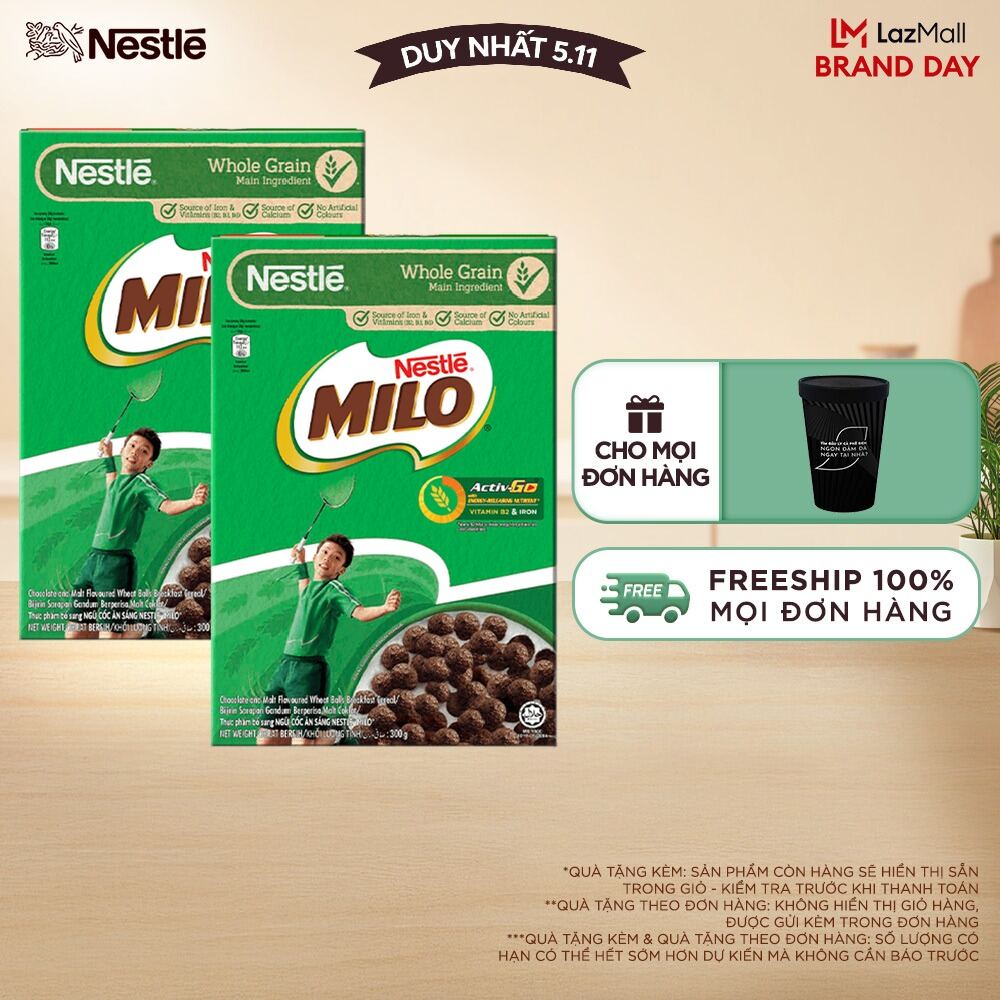 [FREESHIP TOÀN QUỐC] Combo 2 hộp ngũ cốc ăn sáng MILO (Hộp 300g)