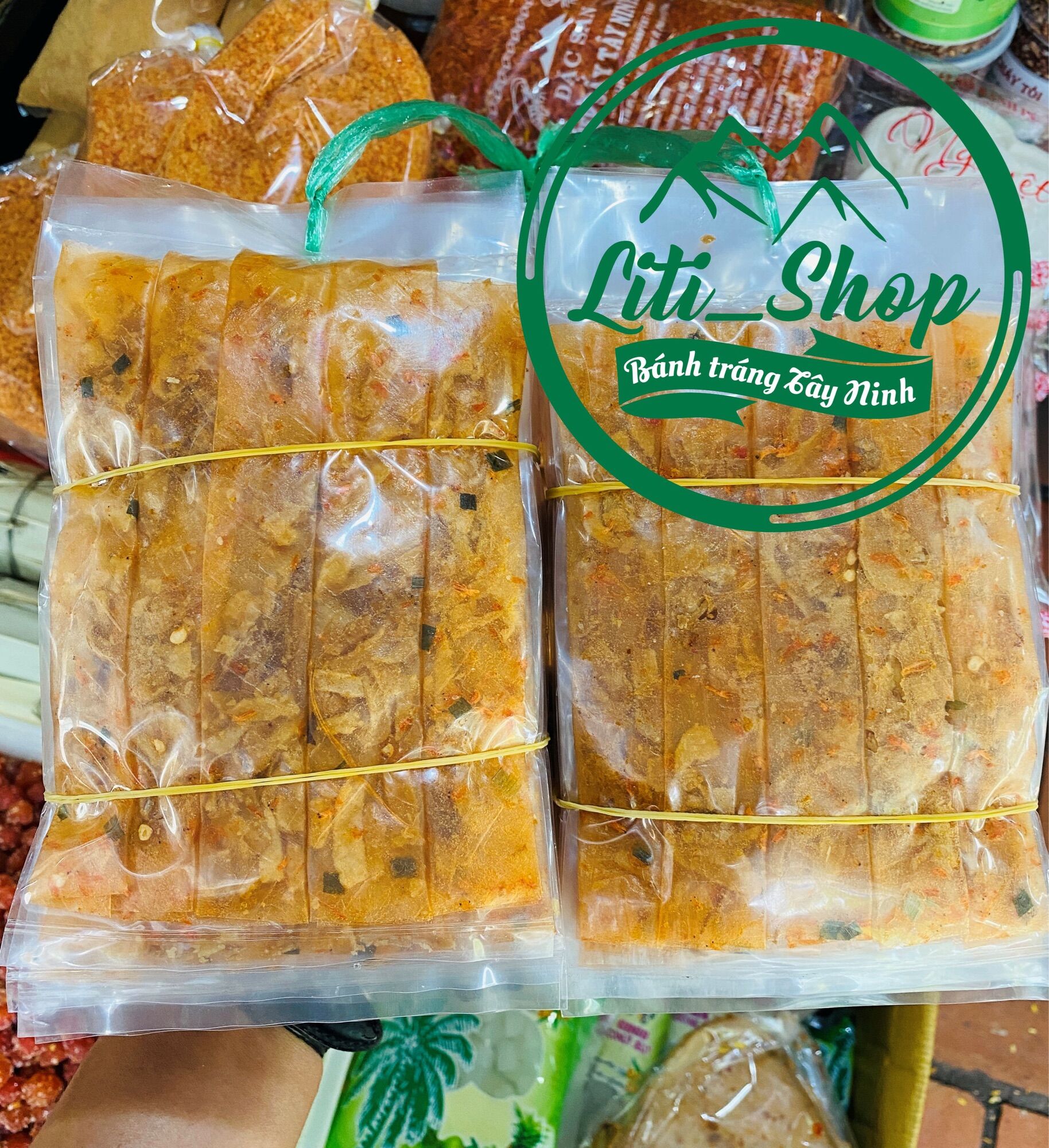 Xâu dẻo tôm cuốn hành phi 300Gr (10 bịch)