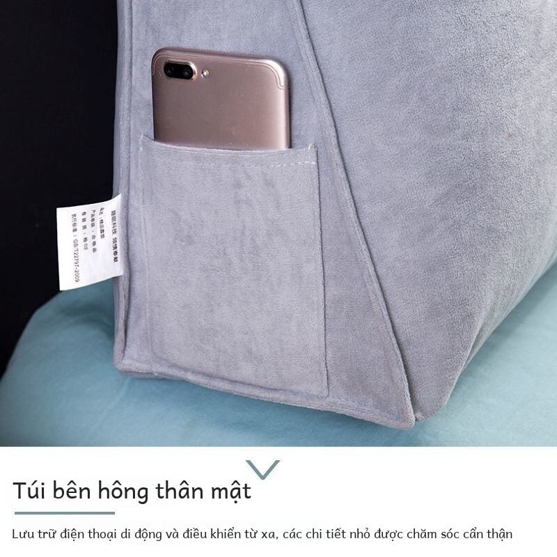 Simple Headboard Cushion Soft Bag Triangle Double Sofa Back Cushion Bed Removable and Washable Big Cushion Bed Backrest