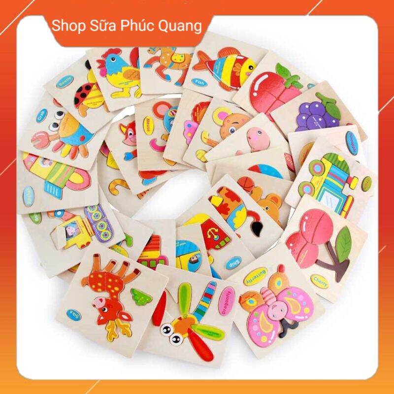 Đồ chơi thông minh an toàn - tranh ghép gỗ 3d cho bé