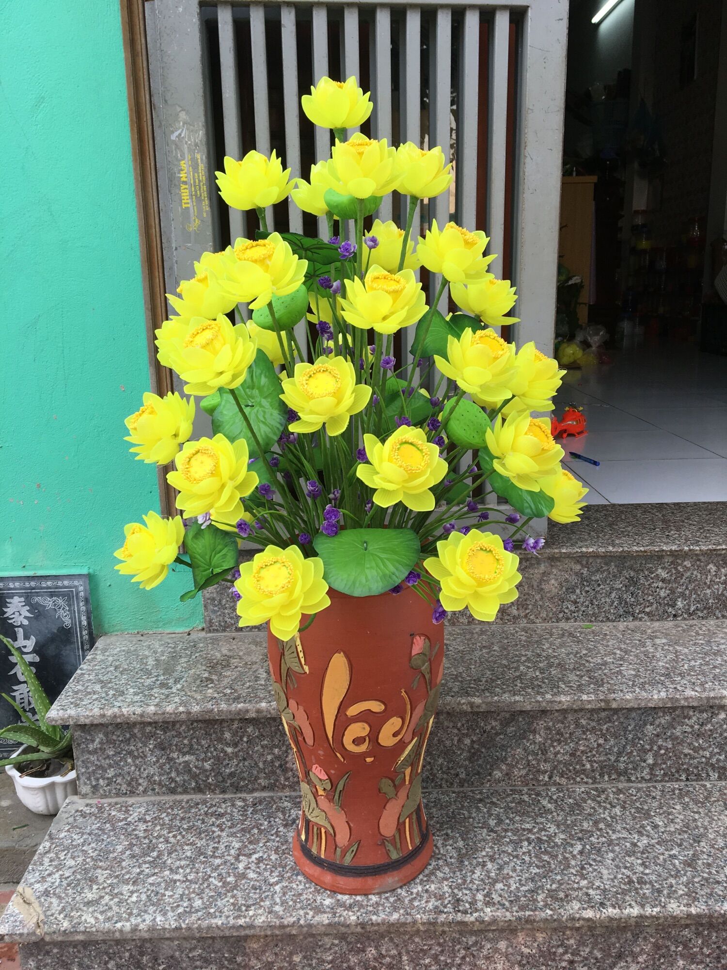 Nhụy hoa sen giả làm hoa handmade handmade S0254