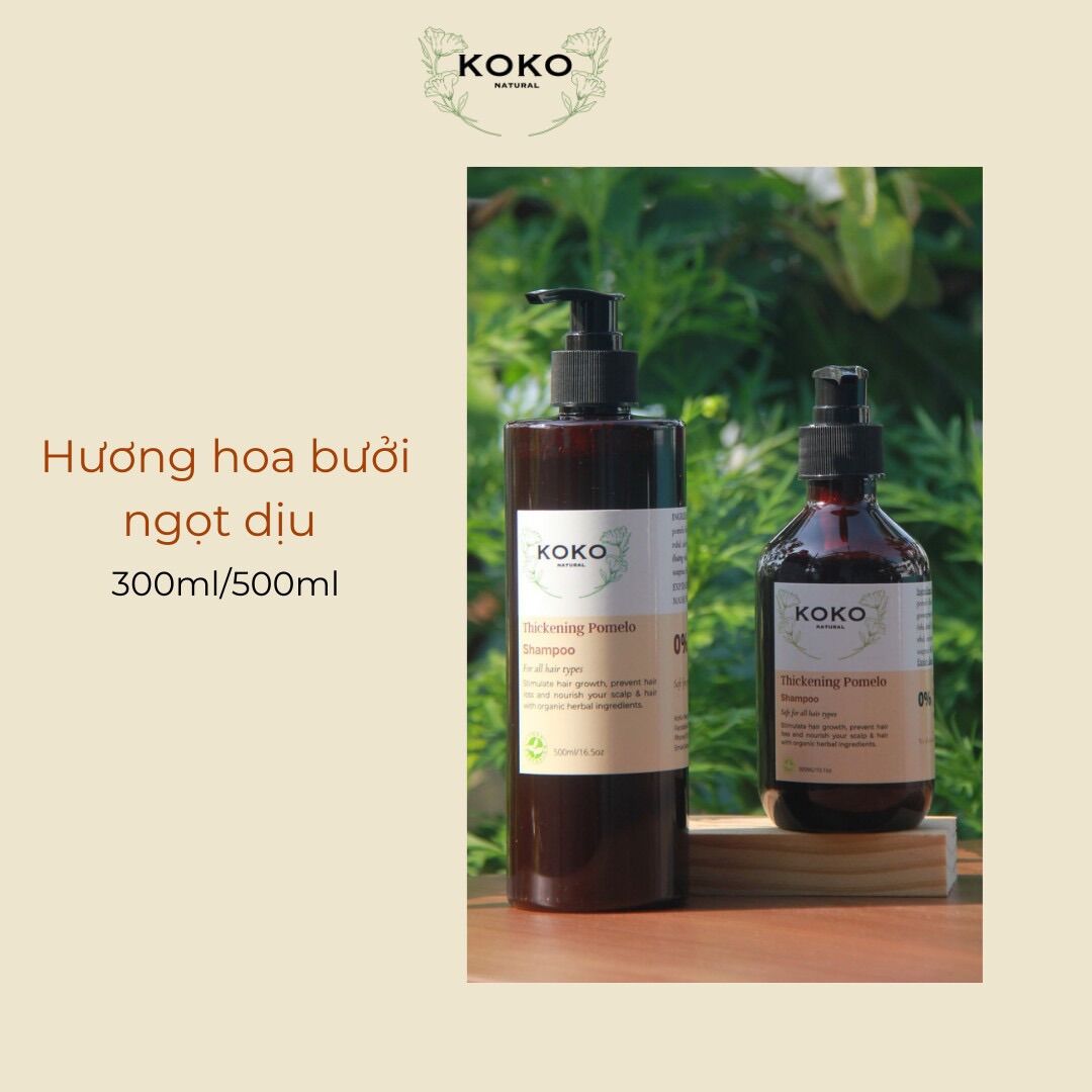 Dầu gội thảo dược kích thích mọc tóc nhanh, giảm rụng hiệu quả và phục hồi tóc - KoKo Natural Vietnam