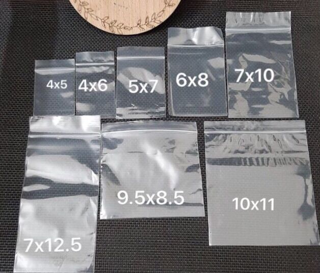 100g tui zip miết miếp màu trắng chọn size ,hàng mỏng mền dẻo