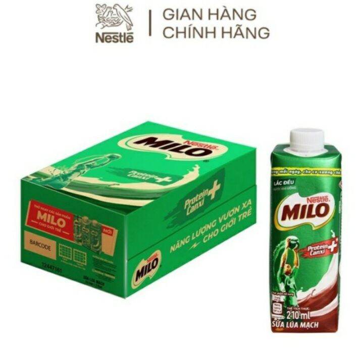 Thùng 24 hộp milo teen nắp vặn 210ml