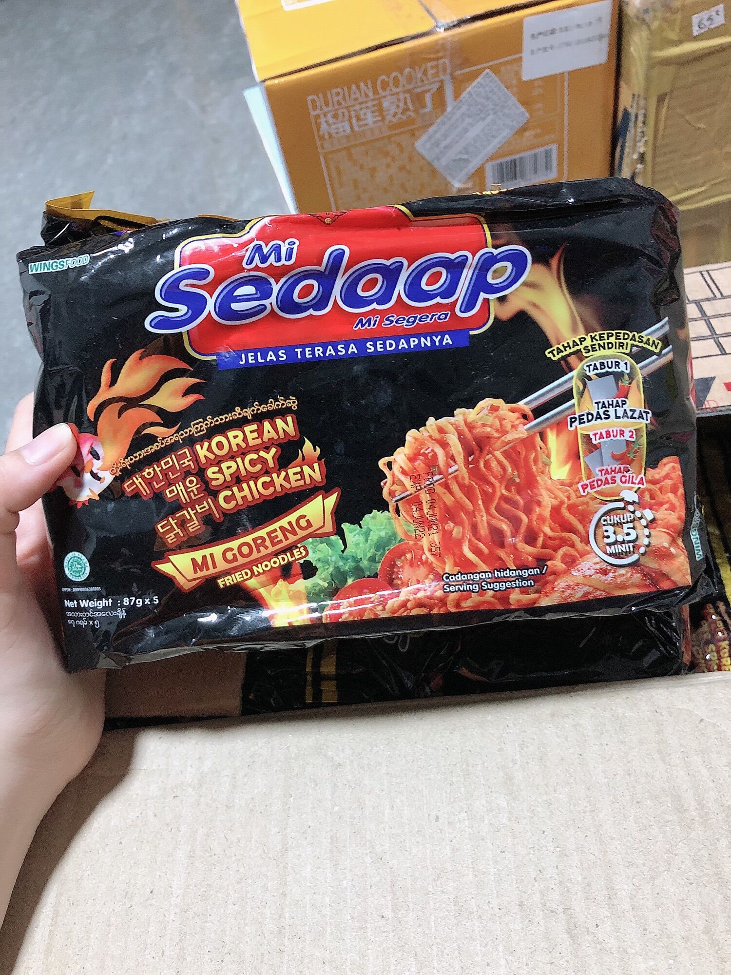 Mì trộn sedaap indo siêu cay vị gà (combo 5gói)
