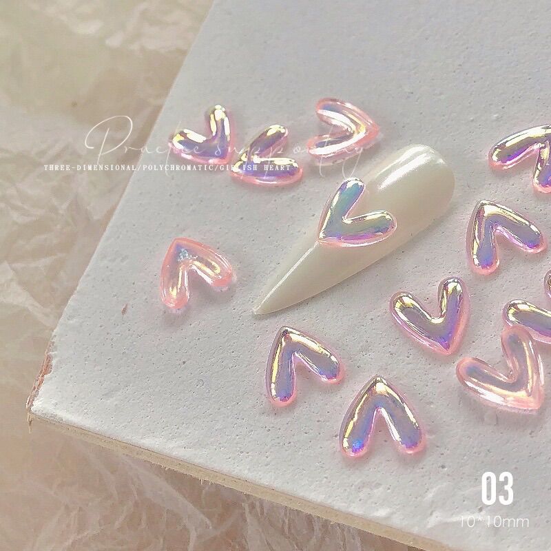[HCM][Mới ] Hũ trang trí móng nail - 20charm tim / charm tim hot nail