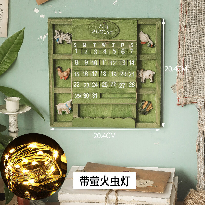 Đồ trang trí lịch ngày tháng bằng gỗ chất liệu gỗ phong cách instagram sáng tạo cá tính cổ điển đồ trang trí bàn ăn để bàn kiểu nhật gỗ nguyên bản
