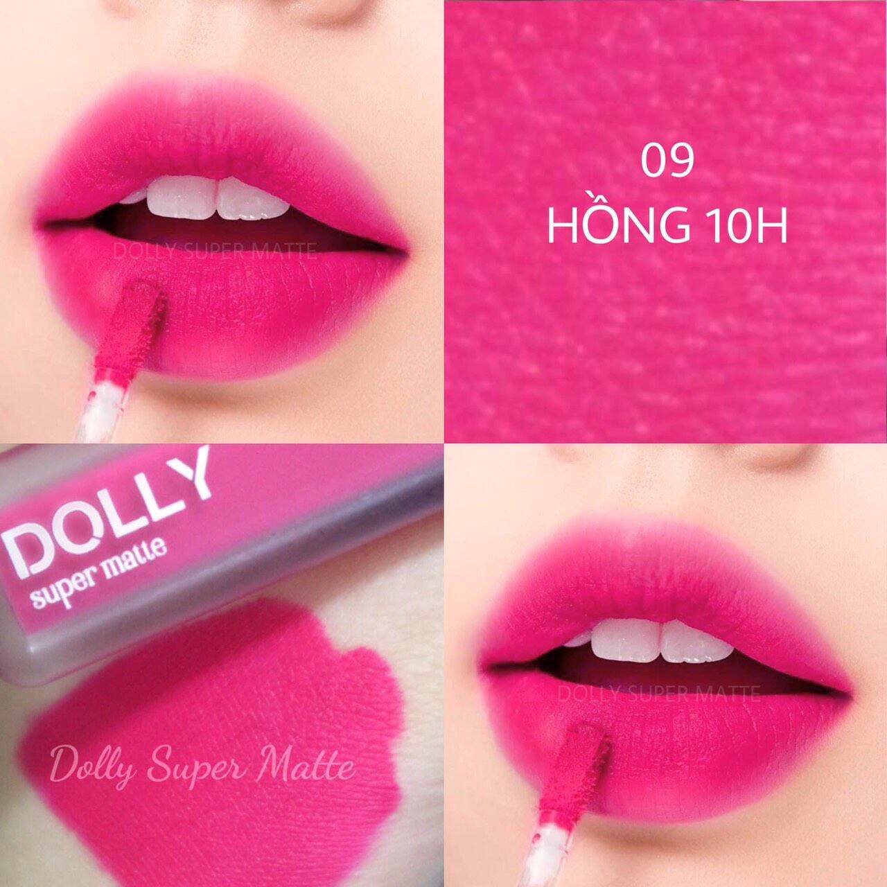 Hồng Hoa 10H_Son Kem8 Dolly Super Matte Hot Trend 2021