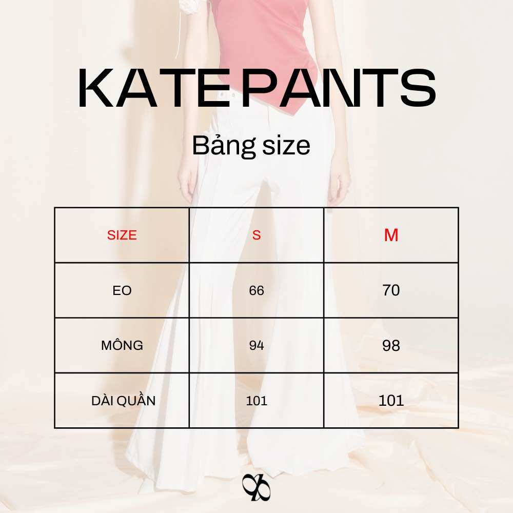 Quần dài ống loe xếp li INTO.EIGHT thiết kế (Kate Pants)