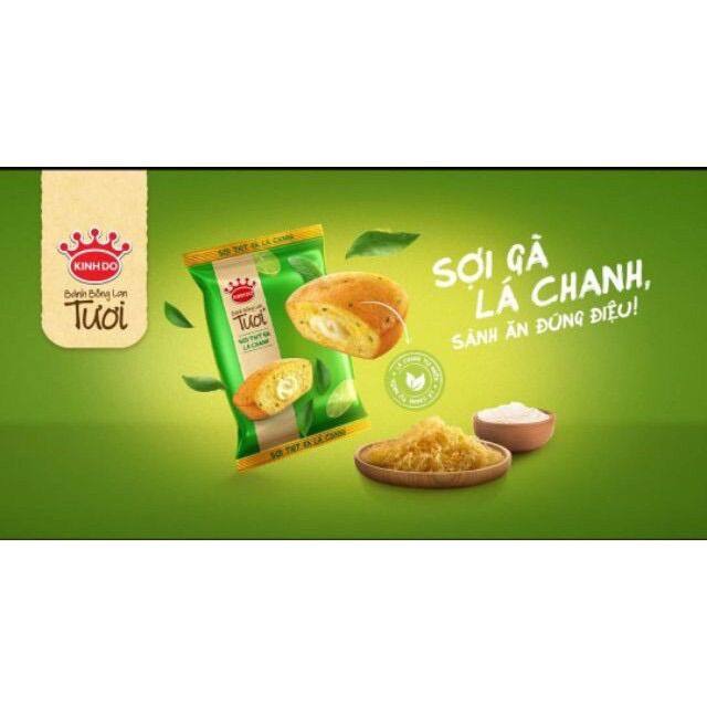 Bánh Bông Lan Tươi Gà Lá Chanh ( 1 bịch 10 cái)