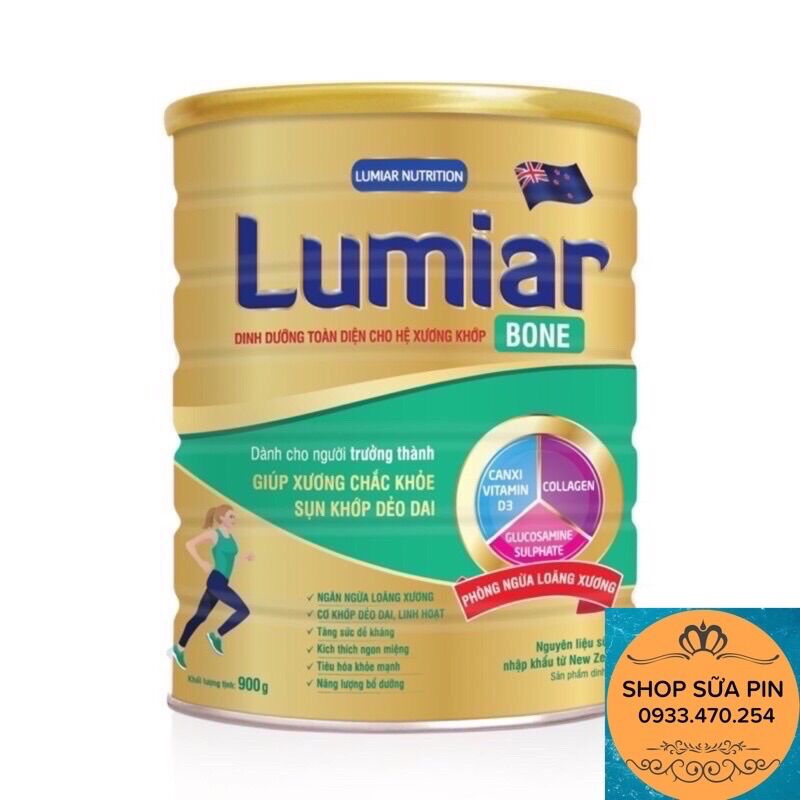 Tặng 2 hũ yến đường phèn 15% - Sữa bột lumiar bone lon 900g