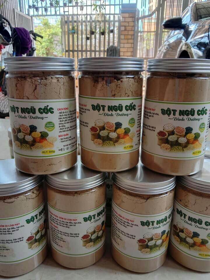 Bột ngũ cốc dinh dưỡng nhà làm. Thơm ngon, bổ dưỡng. Hộp 500g