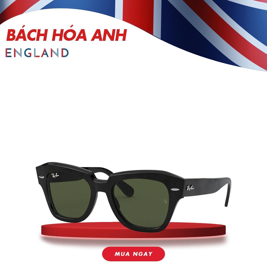 Hàng Chuẩn Anh Kính mát Ray-ban square state street sunglasses in black -  MixASale