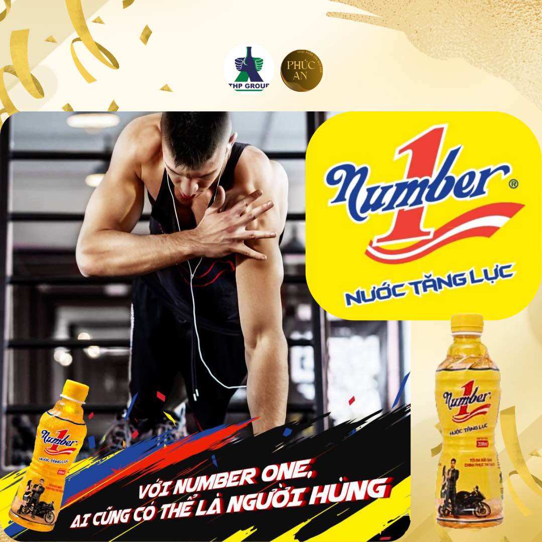 Thùng 24 chai nước tăng lực NUMBER ONE 330ml