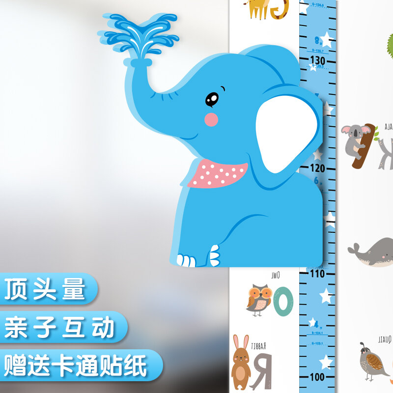 Thước Đo Chiều Cao Cho Bé Giấy Dán Tường Chiều Cao Trẻ Em GiấY Dán Chiều Cao 3D Hoạt Hình Hút Từ Có Thể Bóc Ra