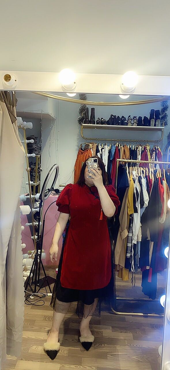 Set áo dài kiểu dáng trung hoa