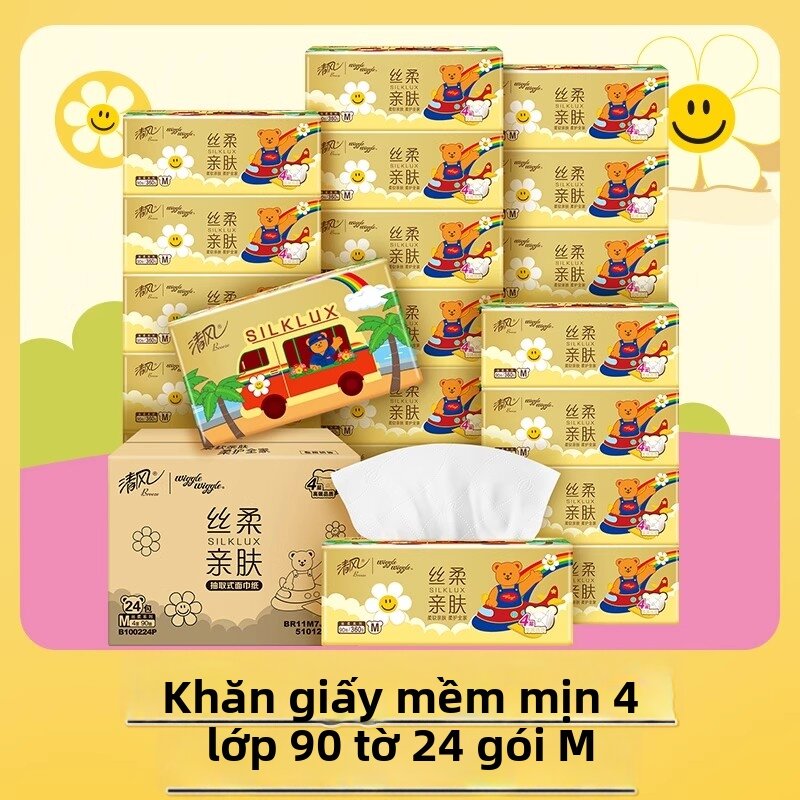 Soft High-Quality Facial Tissues 4 Ply 90 Sheets 24 Packs - 2