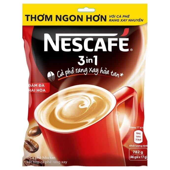 Cà phê hoà tan Nescafe 3in1 bịch 46 gói