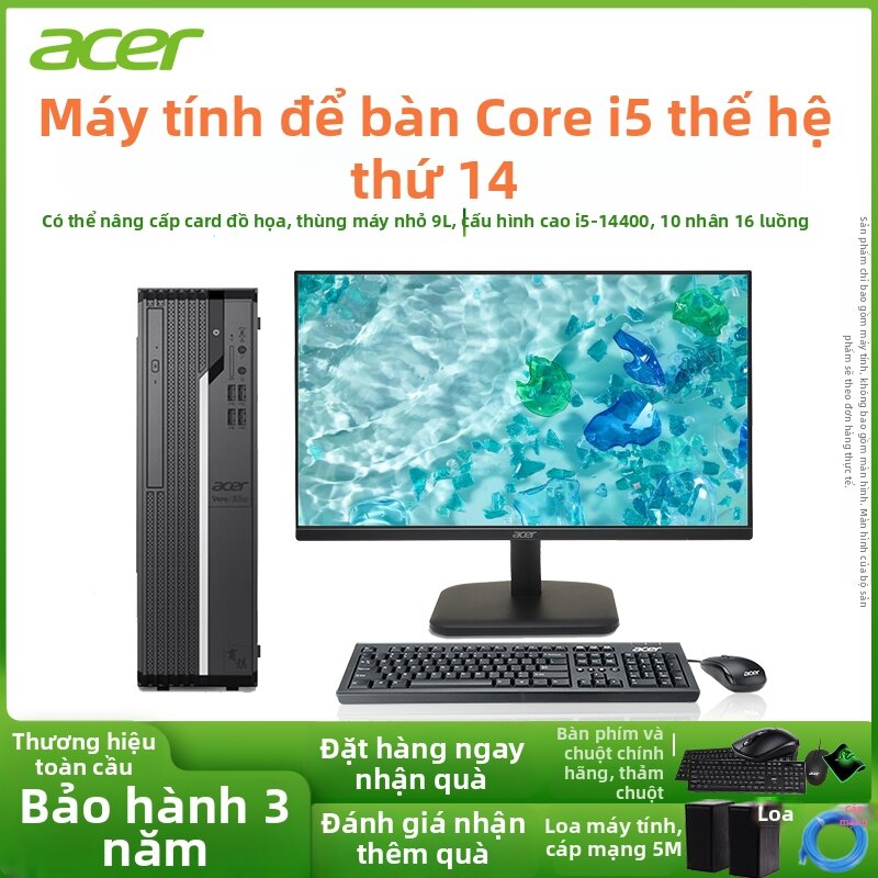 Acer | Enterprise Business Desktop PC Multi-Monitor Support 14th Gen Intel i5 14400 Giá 21,521,000 Đồng*Miễn phí vận chuyển