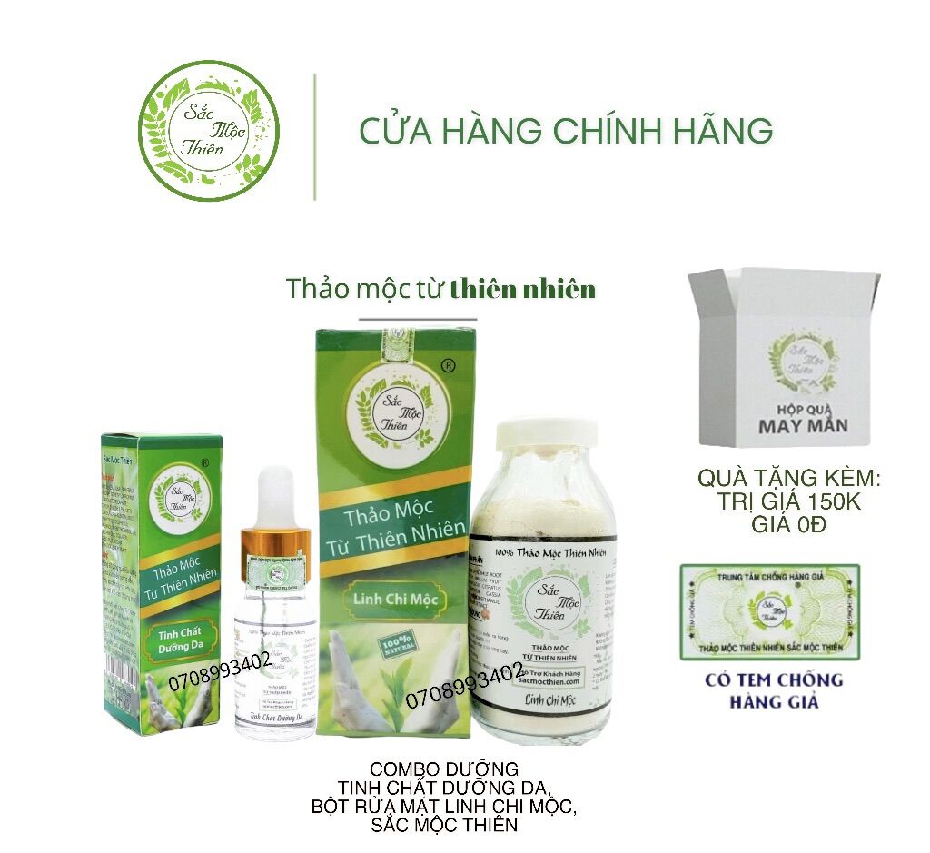 Combo dưỡng trắng da sắc mộc thiên - dưỡng da sau tái tạo