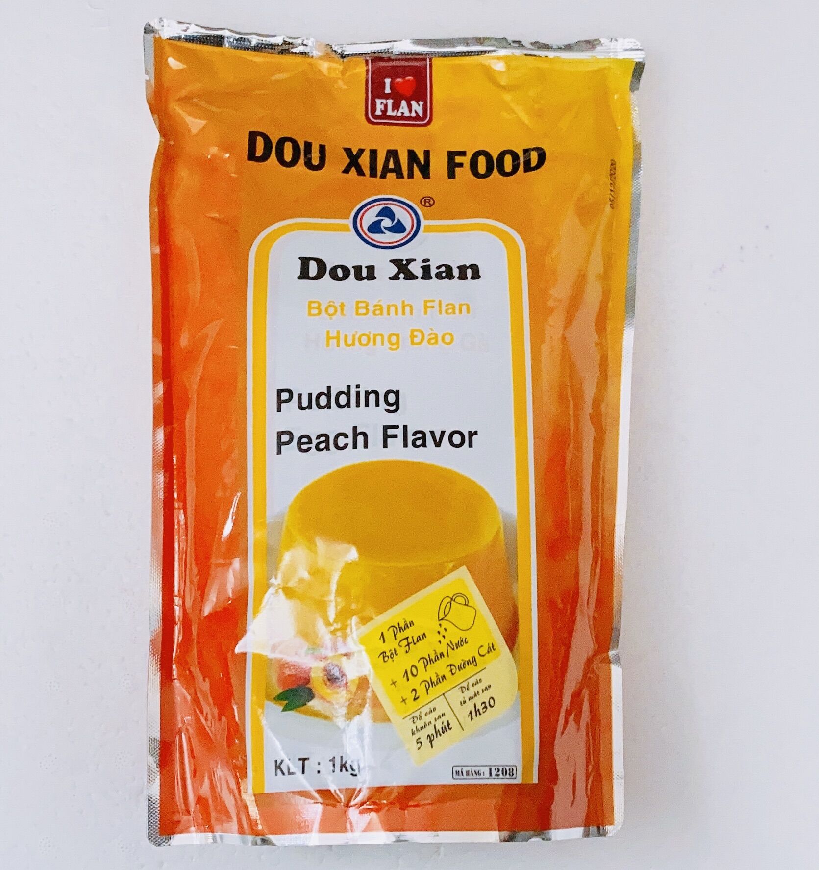 Bột pudding đào Dou xian 1kg