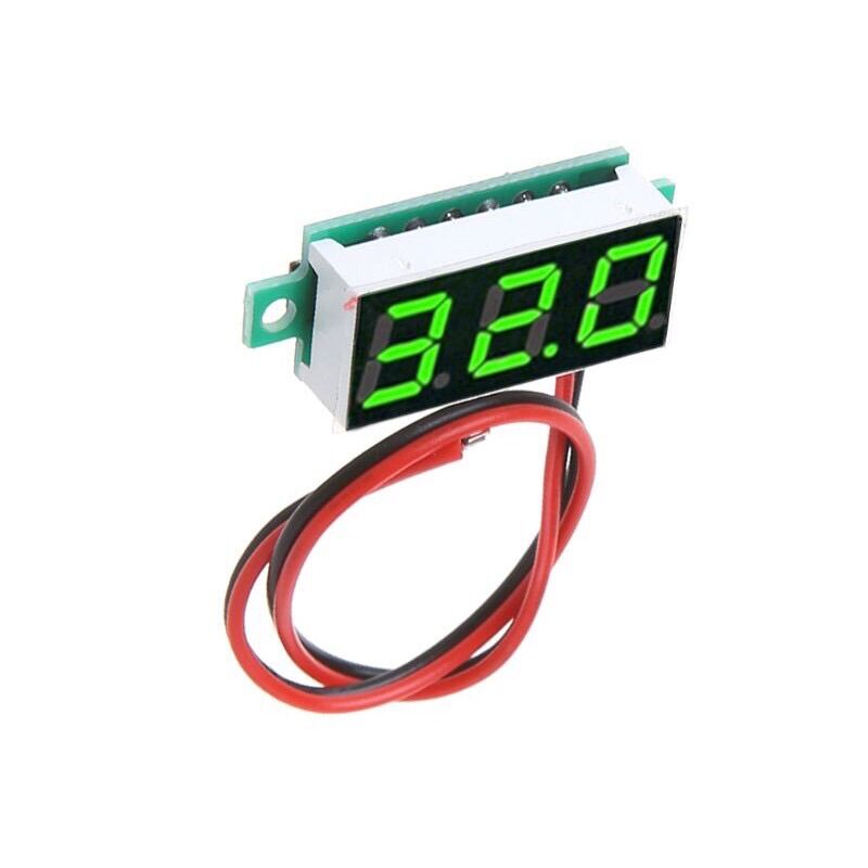 Vôn kế kỹ thuật số vôn kế 3 dây 0.36 inch dc 0-30v 5v 12v cho xe hơi