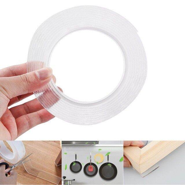 [HCM]CUỘN KEO 2 MẶT TRONG SUỐT 3M