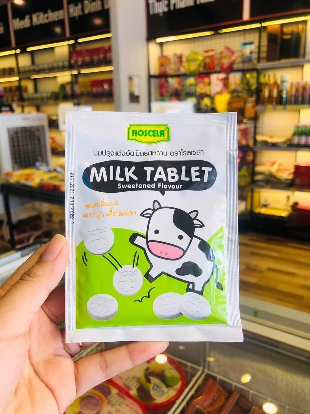Kẹo Sữa Bò Milk Tablet Vị Sữa Truyền Thống gói 10g Thái Lan