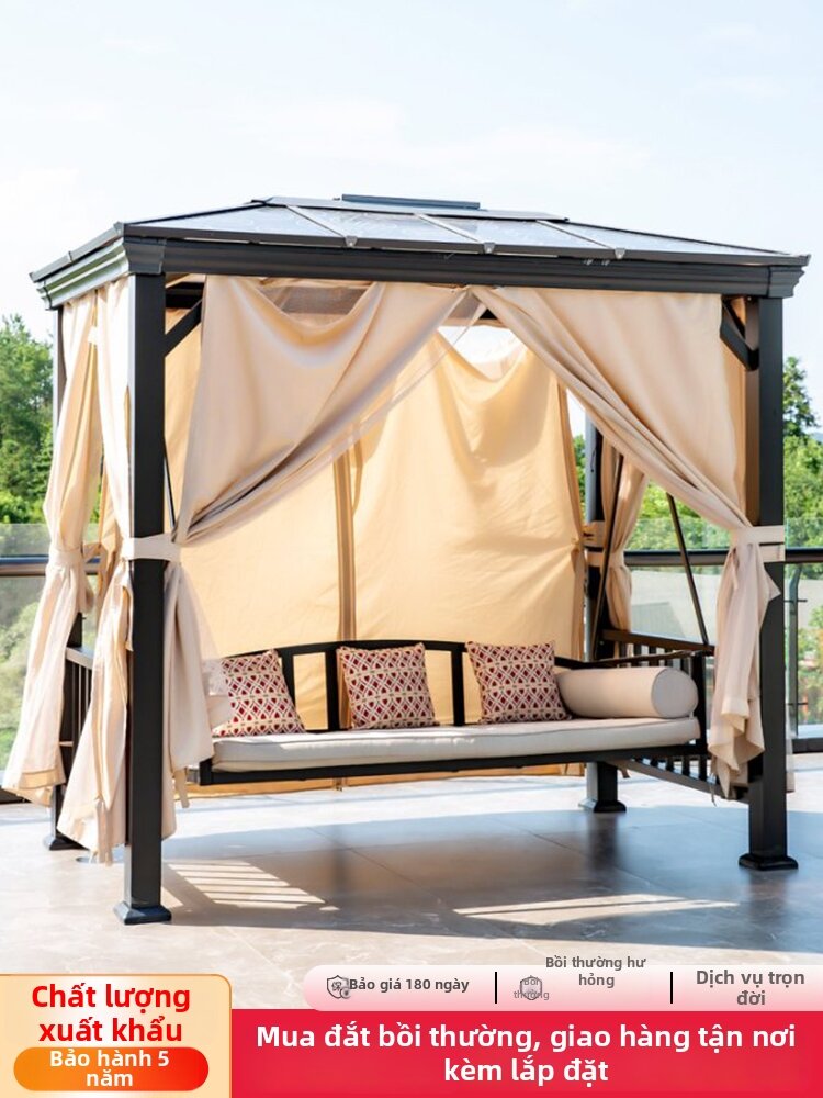 KIMDELIN | Outdoor Water-resistant Solar-powered Aluminum Swing Chair Giá 44,785,000 Đồng*Miễn phí vận chuyển