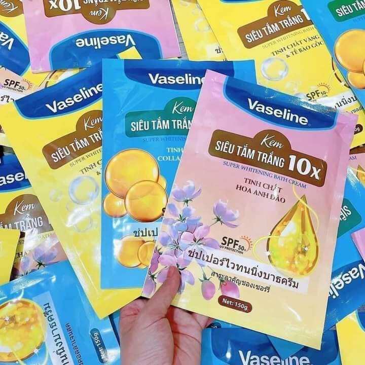 Tắm trắng vaselin dạng gói cho một lần tắm siêu tiết kiệm