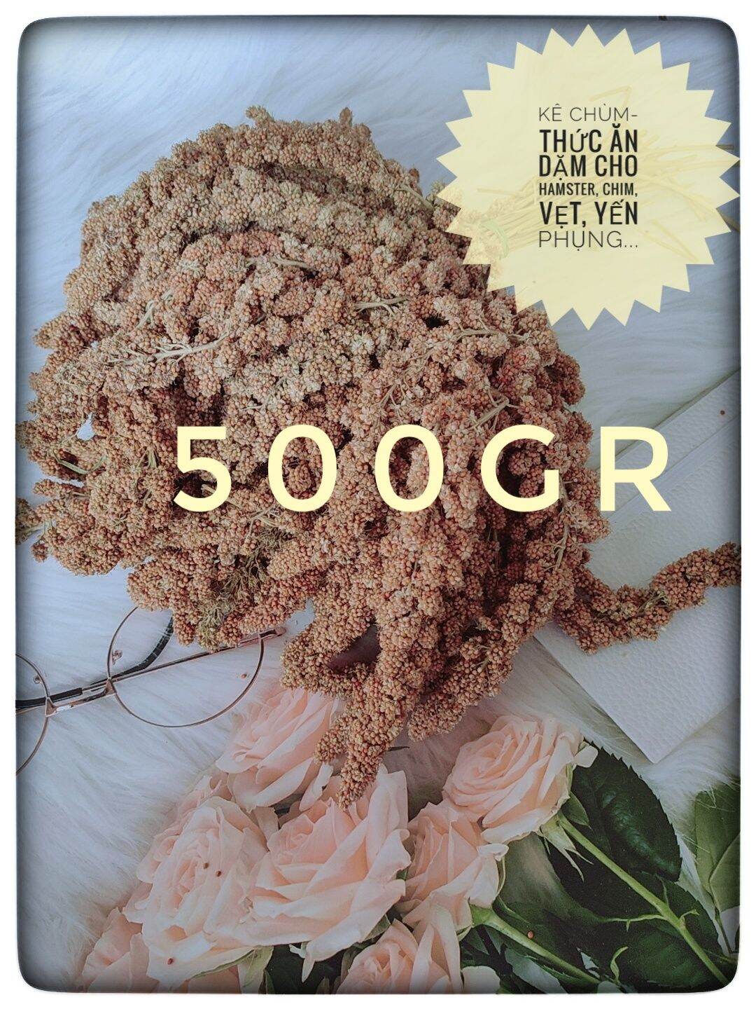 Kê chùm- Thức ăn dặm mượt lông cho hamster, chim, vẹt, yến phụng...(500gr)