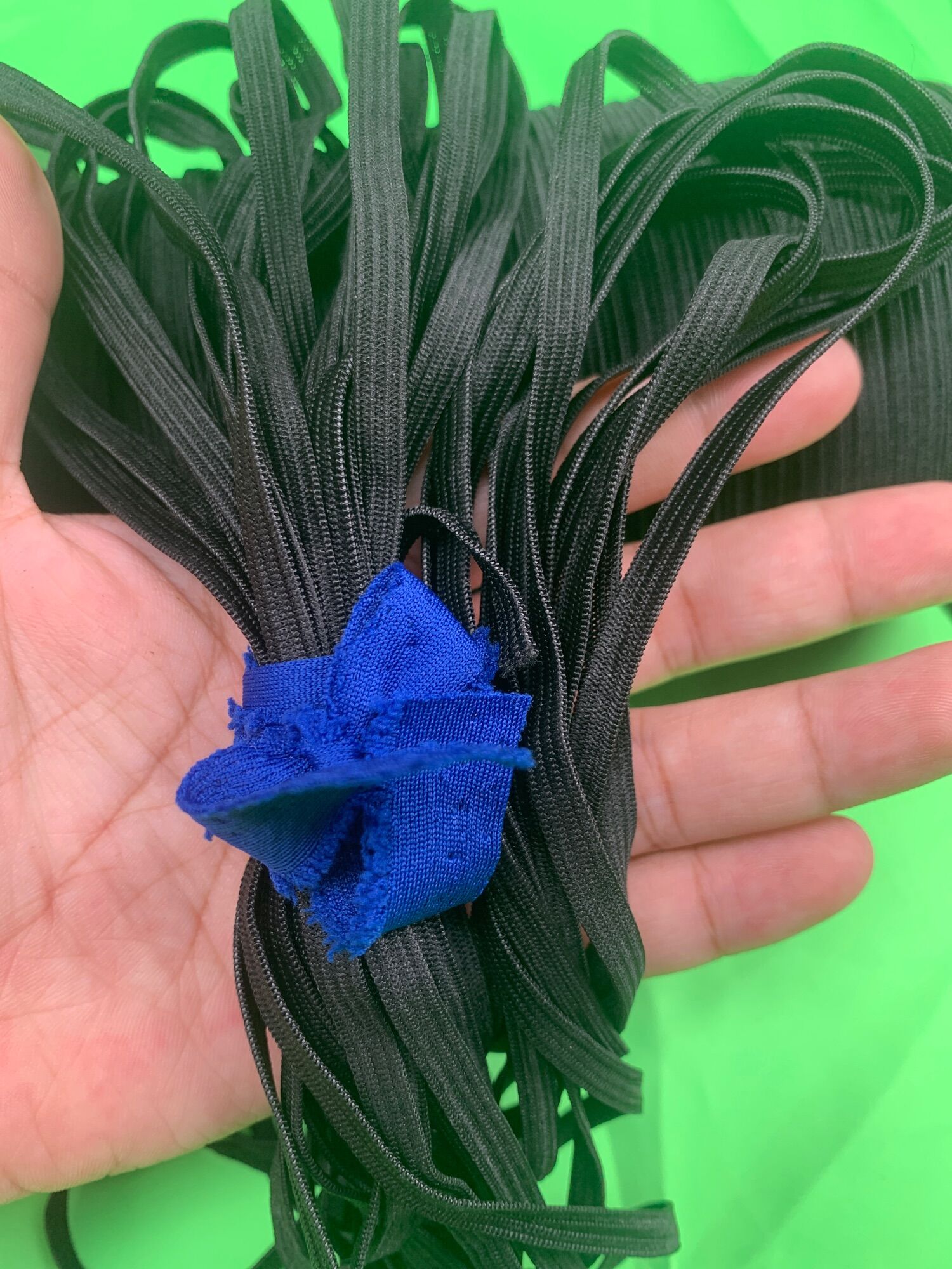 Chun ĐEN 5mm may nhún, làm scrunchies (bó 6mét - bó 10 mét) [NOON FASHION]